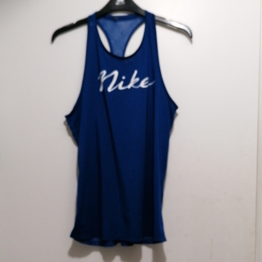 Nike Blue Athletic Tank Top with Racerback Design